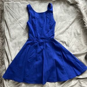 Mini elegant royal blue dress.